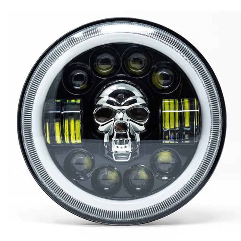 7 Inch Skull LED Headlight 