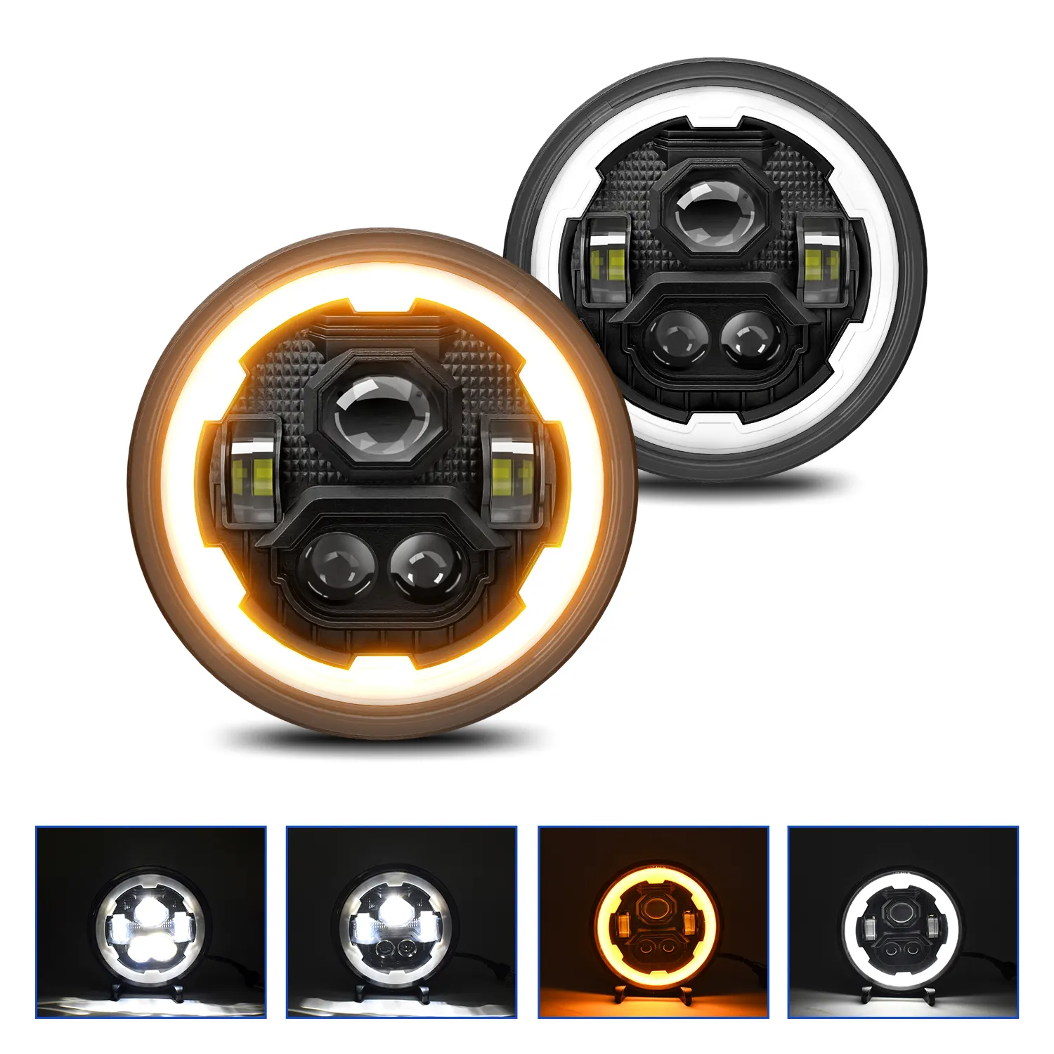 200W 7 Inch LED Headlight Round Headlight