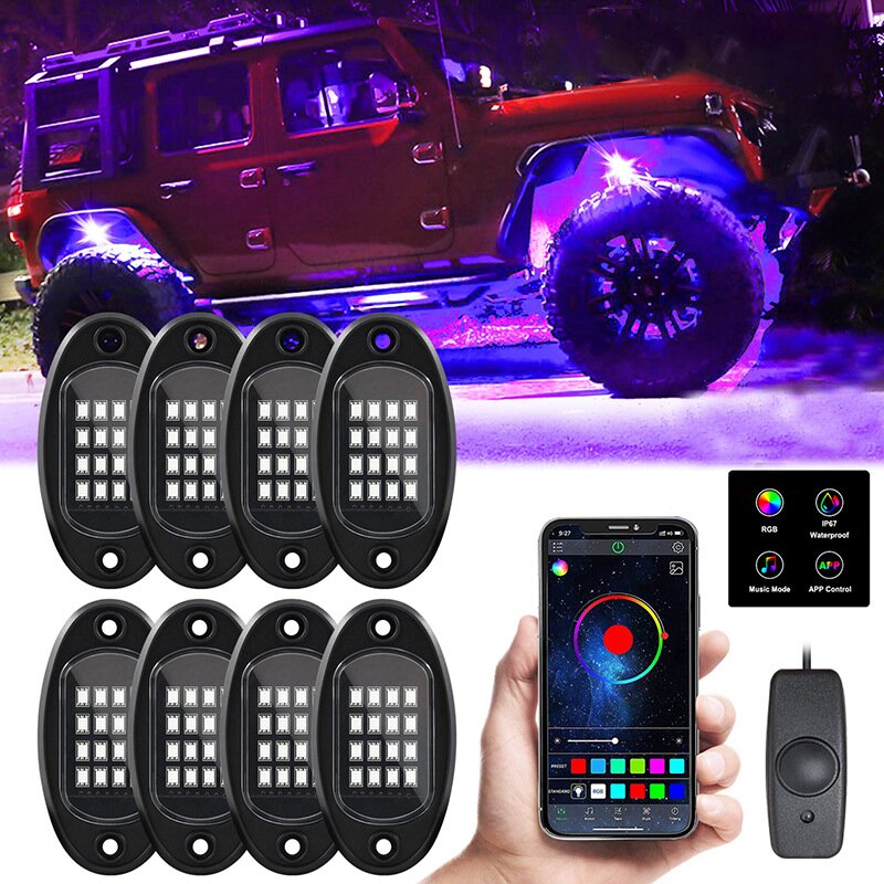 8 PODS RGB LED Rock Light