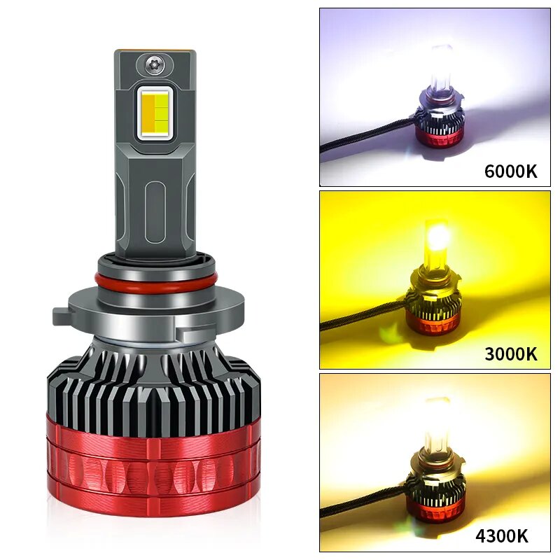 3000k 4300k 6000k Tri-color Led Headlight Kit