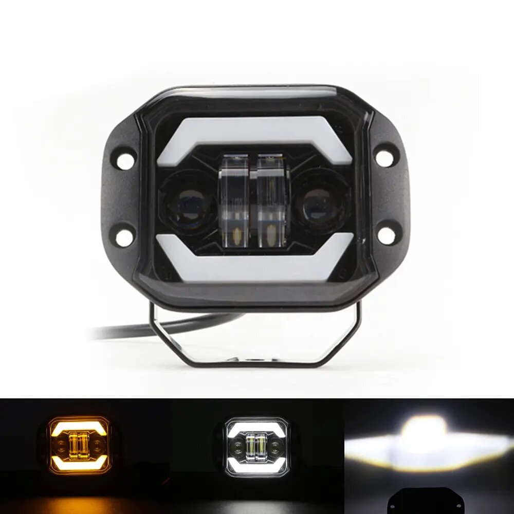 Hi-Low Beam Flush Mount LED Work Light 